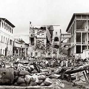 Zanzibar, after the bombardment in 1896 (Anglo-Zanzibar War)