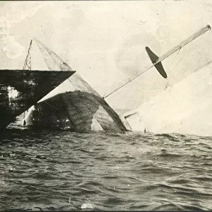 Zeppelin L15 (LZ48) foundering in Knock Deep, 12 April 1916
