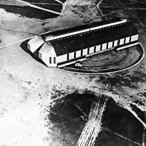 Zeppelin shed at Nordholz, aerial photograph during WW1