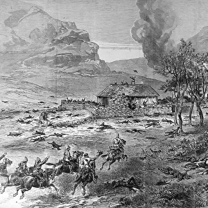 The Zulu war. The entrenched position at Rorke's Drift
