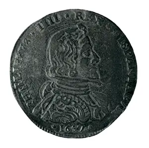 Economic Prints: 100 soldi scudo with portrait of Philip IV of