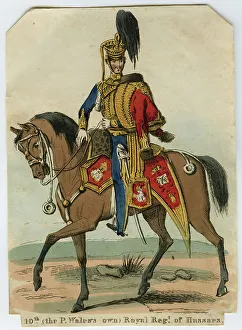 Horseback Prints: The 10th Royal Hussars, Prince of Wales's Own cavalry
