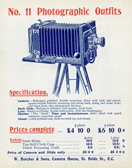 No 11 Half Plate or Full Plate Photographic Camera Outfit