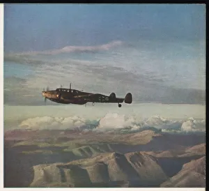 Italians Collection: Me 110 over Greece