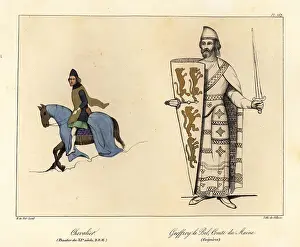Handsome Prints: 11th century knight on horesback and Geoffrey V Plantagenet