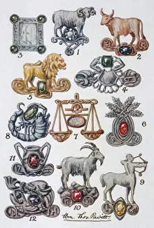 Signs Prints: 12 Signs of Zodiac