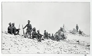 120th Infantry on the top of Jelep La Pass in the snow, between Sikkim, India, and Tibet, from a fascinating album which reveals new details on a little-known campaign in which a British military force brushed aside Tibetan defences to capture