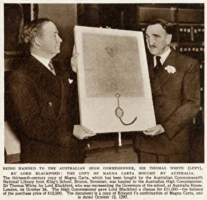 Document Collection: 1297 copy of the Magna Carta sold to Australia