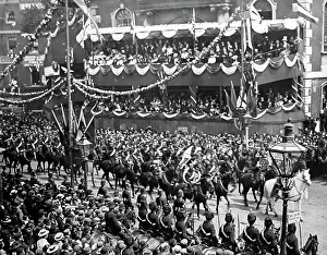 Hussars Prints: 12th Hussars Reg. Queen Victoria's Diamond Jubilee parade