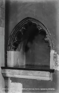 Stonework Prints: 13th Century Piscina at Rochester Cathedral