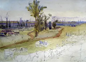 Vivian Prints: 14th Brigade HQ & horse lines - Guemappe and Vis en Artois
