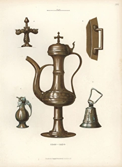 14th century ecclesiastical gold-plated silverware 14th century ecclesiastical gold-plated silverware
