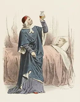 Doctors Prints: 15th Century Doctor