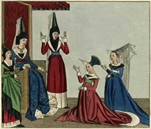 Images Dated 3rd May 2017: 15th century English ladies