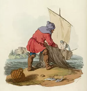 Images Dated 15th October 2007: 15th Century Fisherman