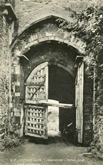 Carisbrooke Prints: 15th century Gate, Carisbrooke Castle, Isle of Wight