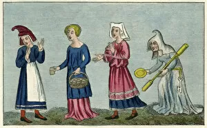 Images Dated 6th March 2017: 15th century servants