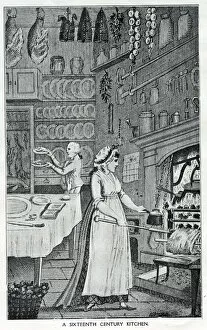 Images Dated 17th December 2015: 16th Century Kitchen