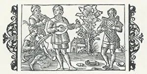 Harp Prints: 16th Century Musicians 1