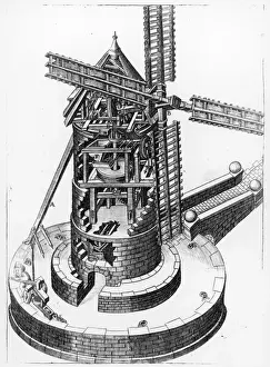 1588 Prints: 16th Century Windmill