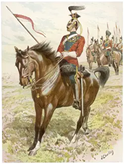 Lancer Prints: 16th Queens Lancer 1880S
