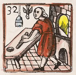 17th century Baker - Woodcut