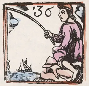 17th century Fishing - Woodcut - 36