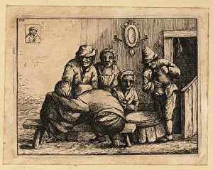 David Deuchar Prints: 17th century peasants drinking in a tavern