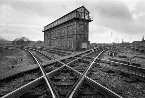 Images Dated 13th June 2019: The 180 lever railway signal box at Shrewsbury, Shropshire