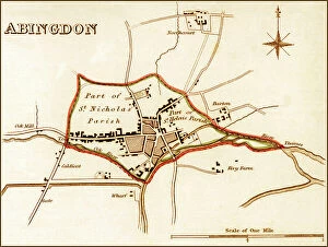 Parliamentary Collection: 1832 Victorian Map of Abingdon