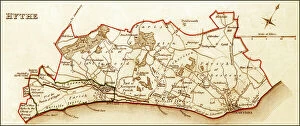 Parliamentary Collection: 1832 Victorian Map of Hythe