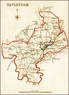Parliamentary Collection: 1832 Victorian Map of Tavistock