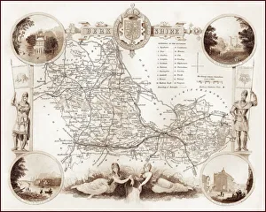 Maidenhead Prints: 1840s Victorian Map of Berkshire