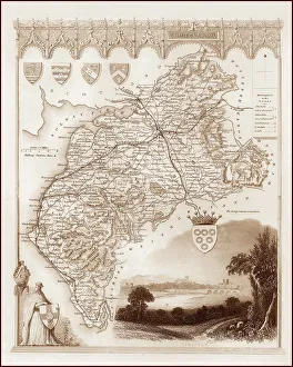 Cumberland Prints: 1840s Victorian Map of Cumberland