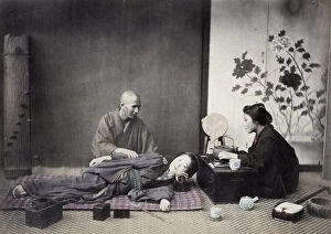 Aoriental Gallery: 1860s Japan - portrait of a blind masseur Felice or Felix Beato (1832 - 29 January 1909)