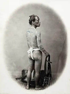 Aoriental Gallery: 1860s Japan - portrait of a tattooed groom Felice or Felix Beato (1832 - 29 January 1909