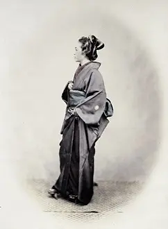 1860s Japan - portrait of a young woman Felice or Felix Beato (1832 - 29 January 1909)