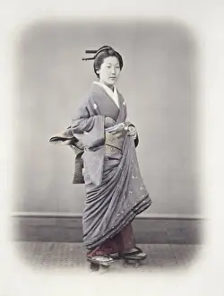 1860s Japan - portrait of a young woman Felice or Felix Beato (1832 - 29 January 1909)
