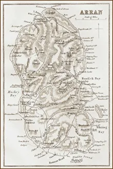 Arran Prints: 1860s Victorian Map of the Isle of Arran