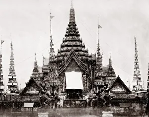 1861 Siam Thailand cremation Queen Debrasindra