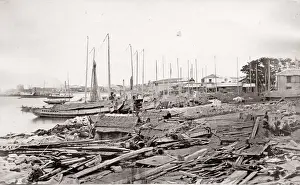 1871 Japan - the Bund at Kobe after the typhoon - from The Far East magazine