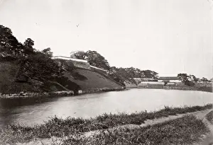 1871 Japan - the moat of the castle at Yedo, Tokyo - from The Far East magazine
