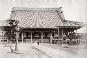 1871 Japan - Nishi Monzeki temple Yedo Tokyo burned 1872 - from The Far East magazine 1871 Japan - Nishi Monzeki temple Yedo Tokyo burned 1872 - from The Far East magazine
