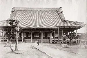 1871 Japan - Nishi Monzeki temple Yedo Tokyo burned 1872 - from The Far East magazine
