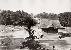 1871 Japan - view from the temple of Hachiman at Kamakura- from The Far East magazine