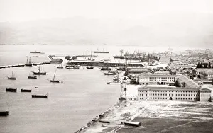 Smyrna Prints: 1880s - view of the Harbour at Smyrna (Izmir) Turkey