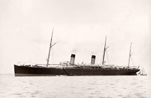 Member Collection: 1889 photograph - RMS Teutonic - from an album of images relating to the launch of