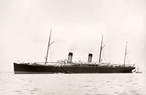 1889 Prints: 1889 photograph - RMS Teutonic - from an album of images relating to the launch of