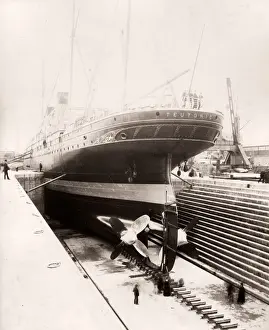 1889 photograph - RMS Teutonic - from an album of images relating to the launch of