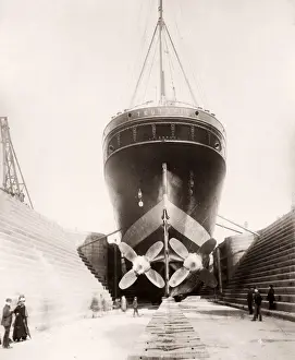 1889 photograph - RMS Teutonic - from an album of images relating to the launch of